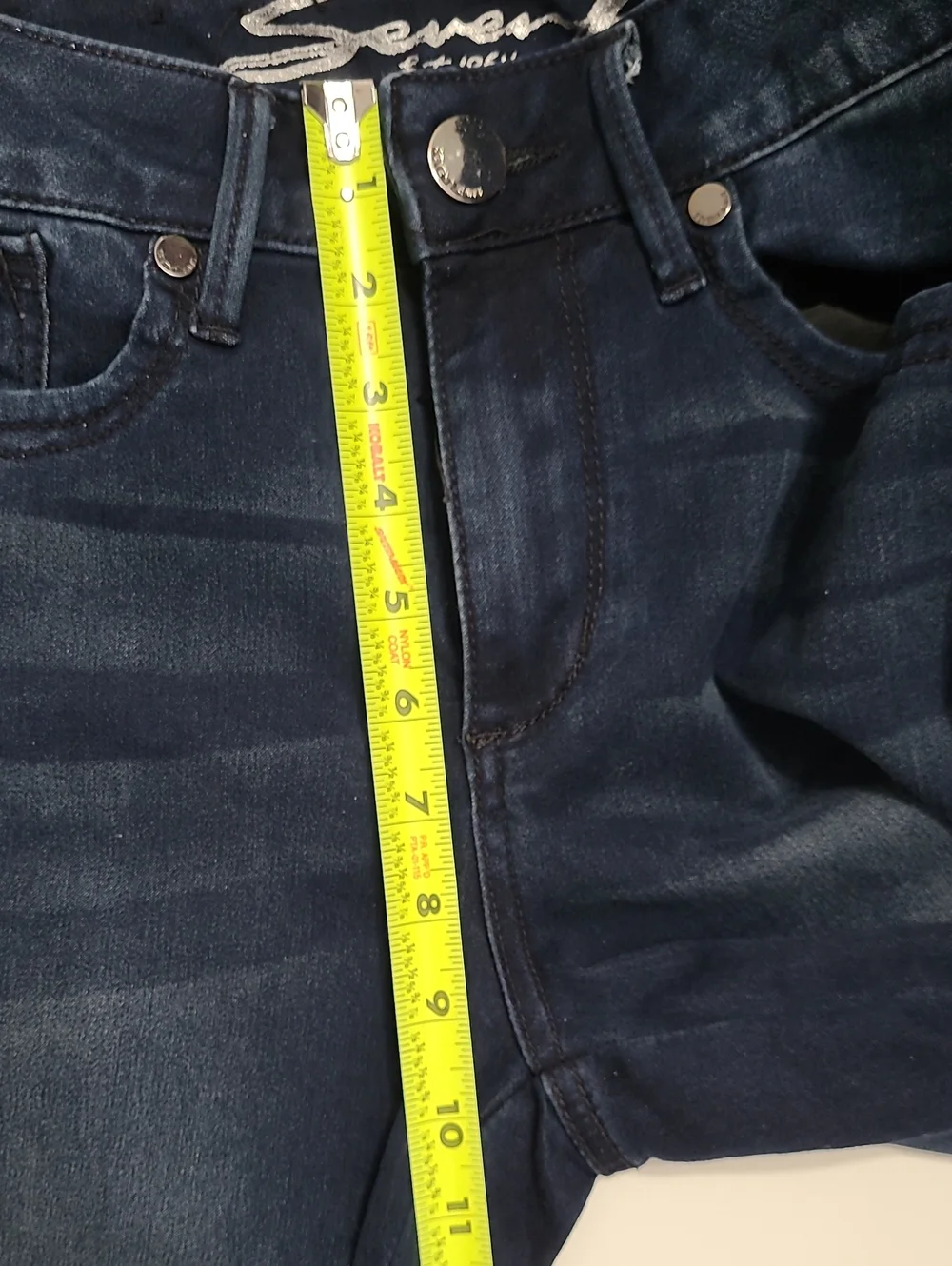 Seven7 Dark Blue High-Rise Ankle Skinny Jeans size 4
